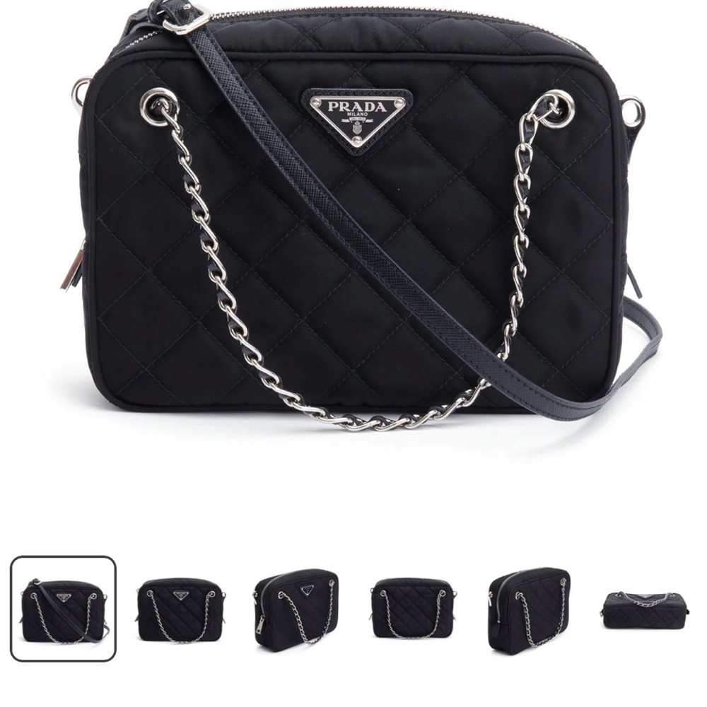 Prada Black Quilted Crossbody Bag